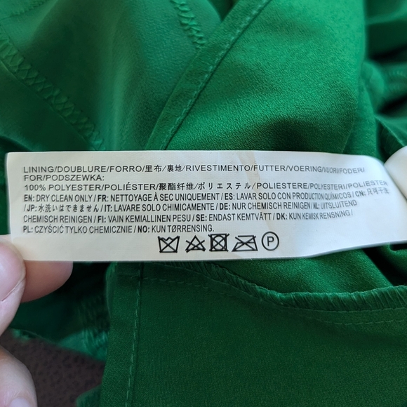 JOA JUST ONE ANSWER green mini dress S - Picture 6 of 7